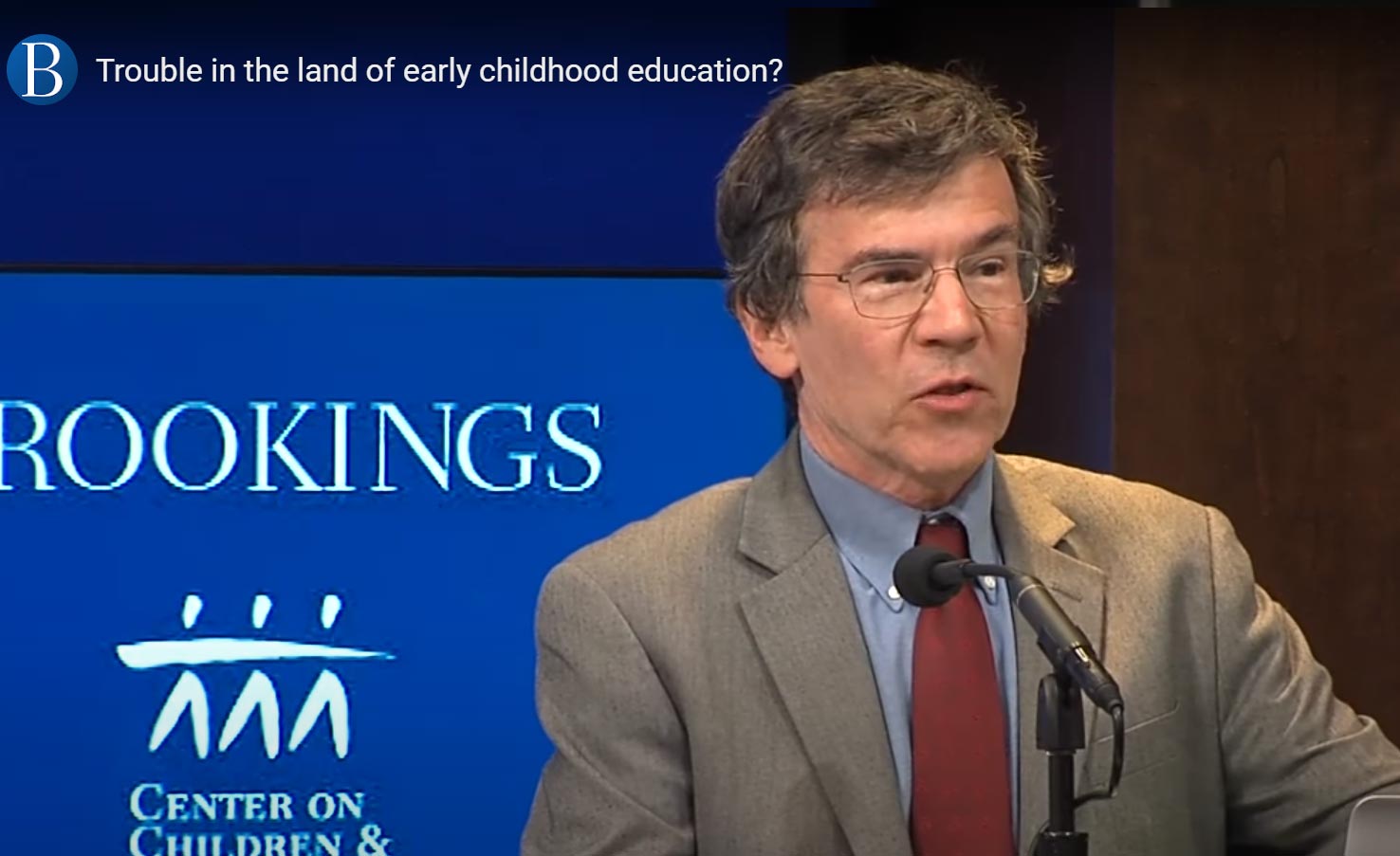 Bill Gormley participates in a Brookings Institution panel 